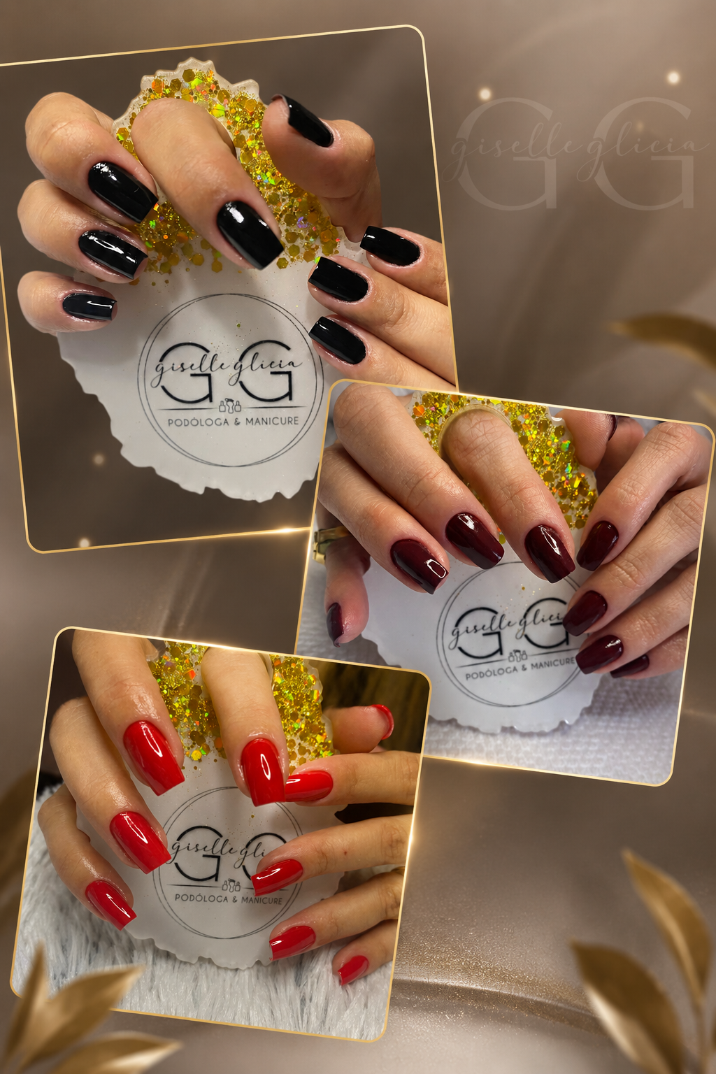 Trabalhos reais de manicure realizados por Giselle Glicia